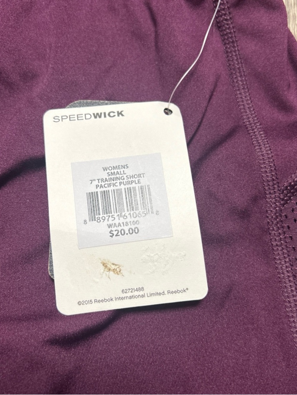 Reebok SpeedWick Women’s 7” Training Shorts Athletic Pacific Purple Size Small - Picture 2 of 5